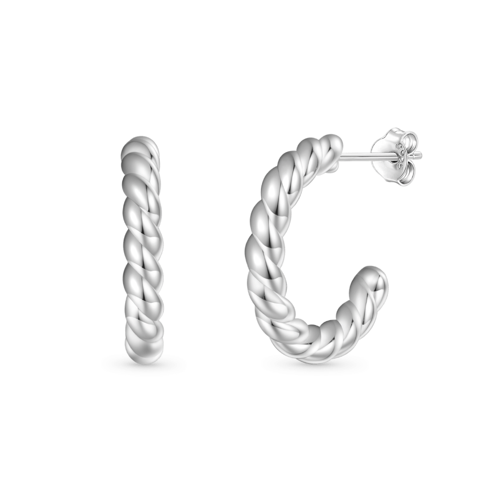 Gnoce Bubbles Twisted Rope Hoop Earrings_3