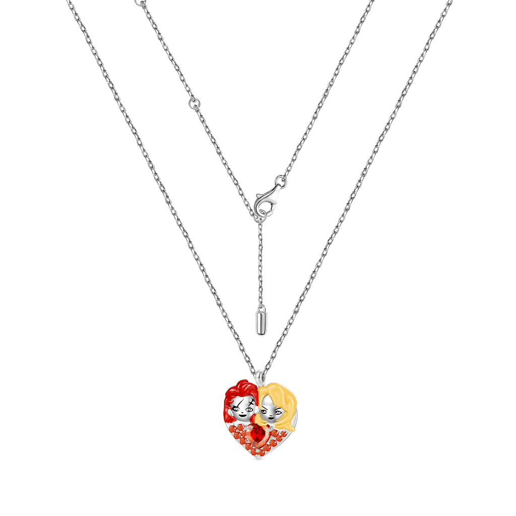 Gnoce Shinny “Til Death Do Us Part” Chucky & Tiffany Heart Necklace_3