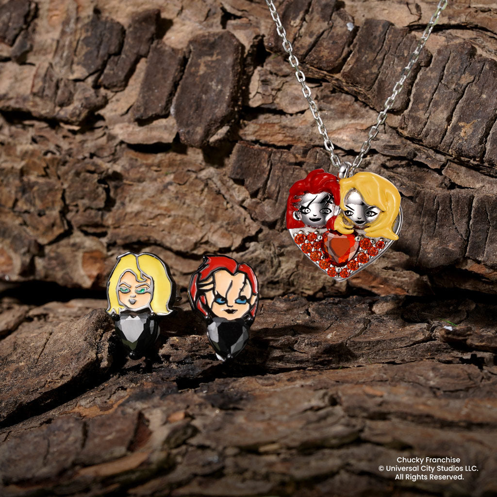Gnoce Shinny “Til Death Do Us Part” Chucky & Tiffany Heart Necklace_4