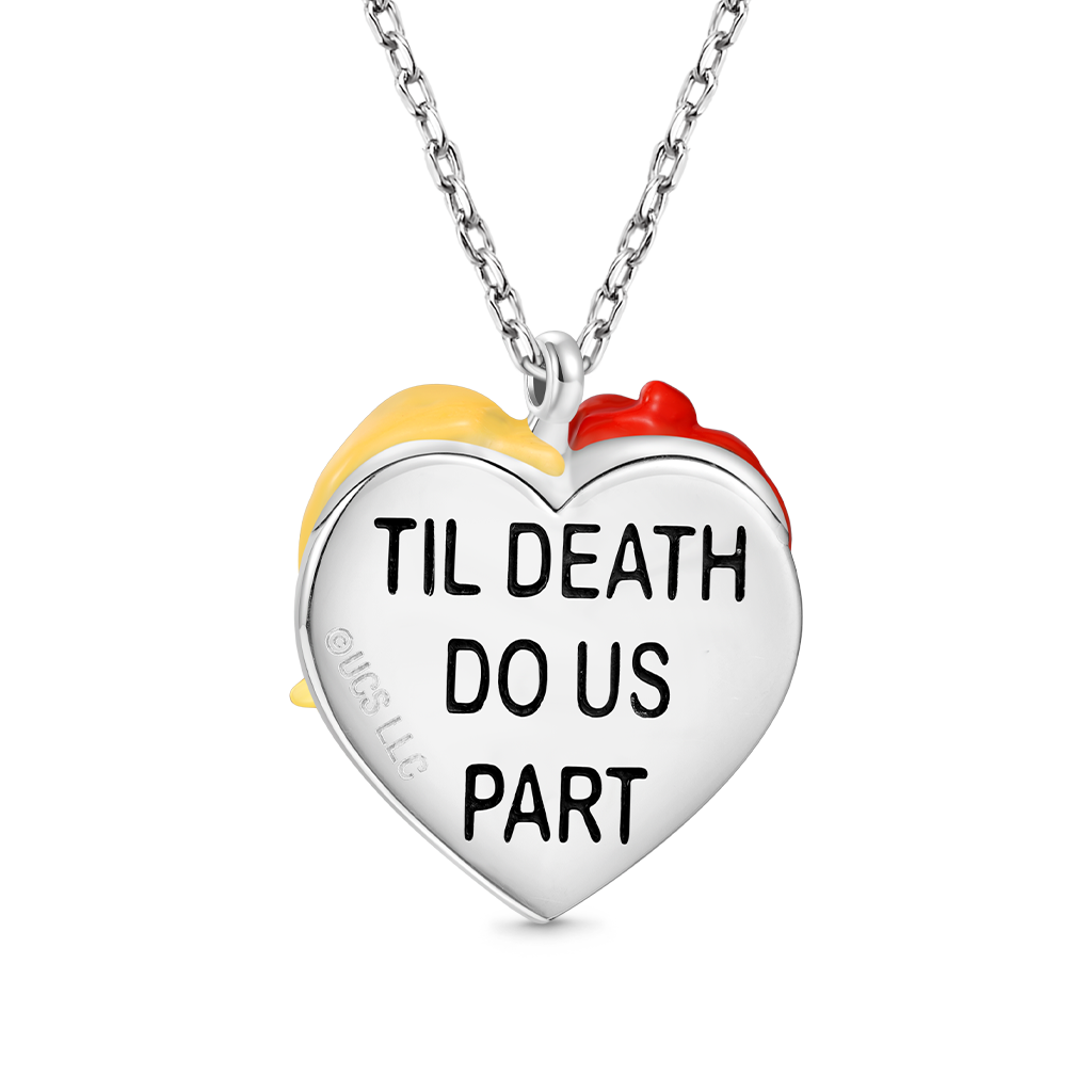 Gnoce Shinny “Til Death Do Us Part” Chucky & Tiffany Heart Necklace_2