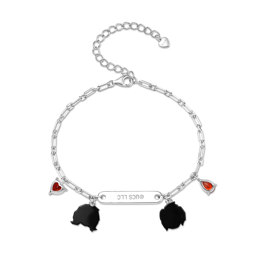 Gnoce Chucky and Tiffany Dark Love Chain Bracelet_2