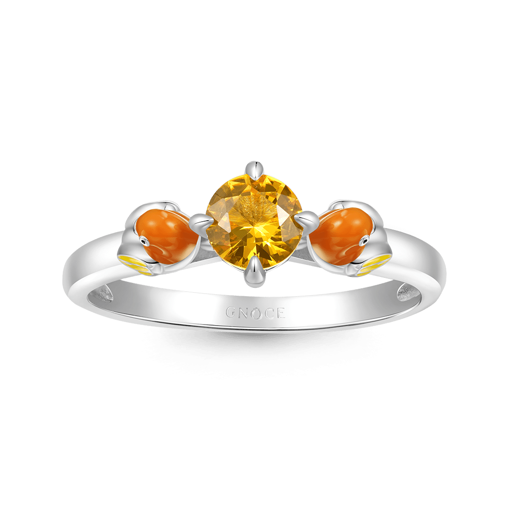 Gnoce Parrot Embrace Yellow Zircon Ring_2
