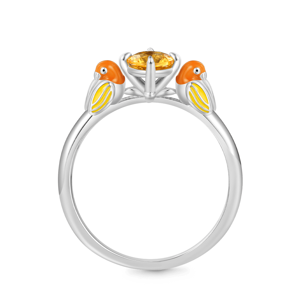 Gnoce Parrot Embrace Yellow Zircon Ring_1