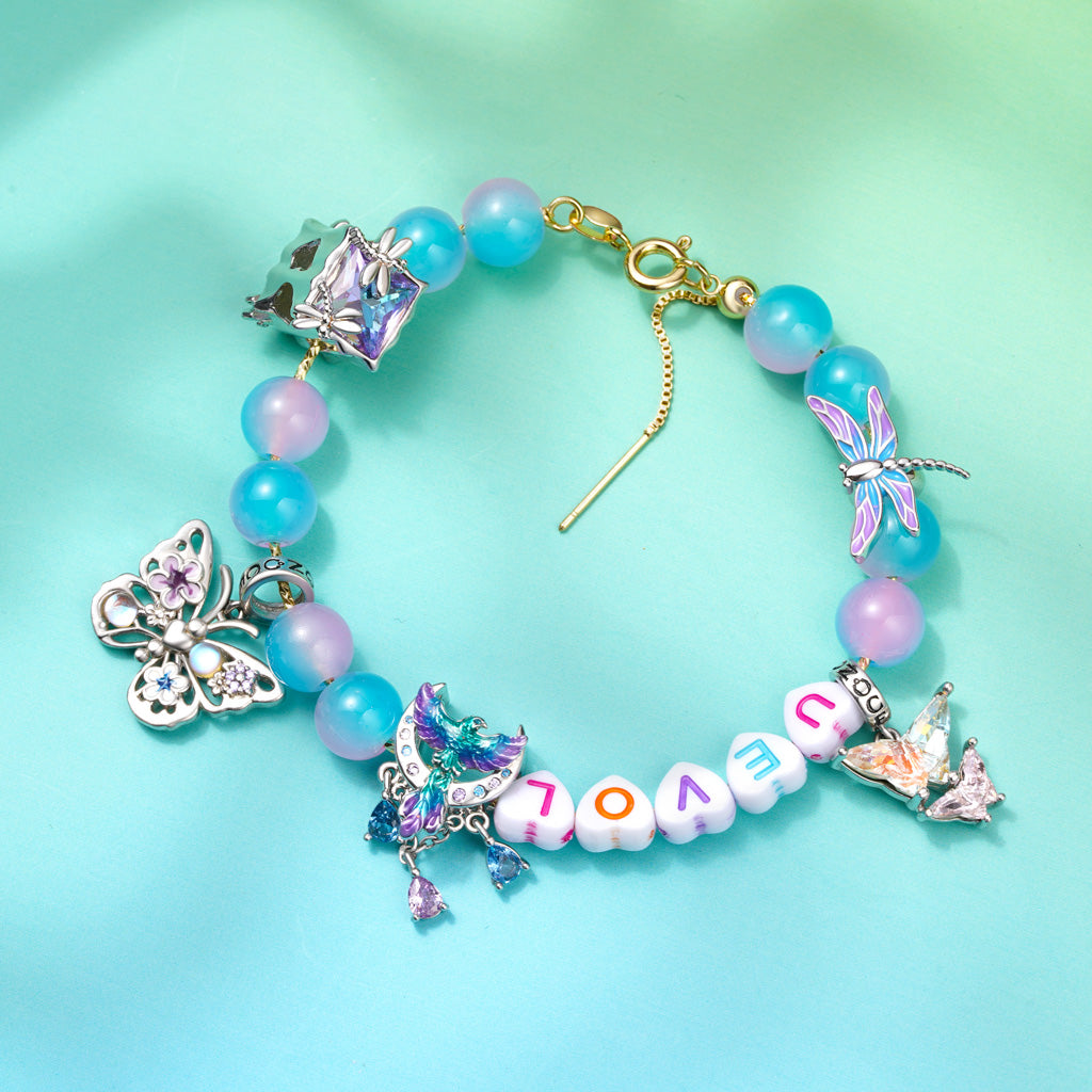 Gnoce Letter DIY Multicolor Beaded Bracelet_4