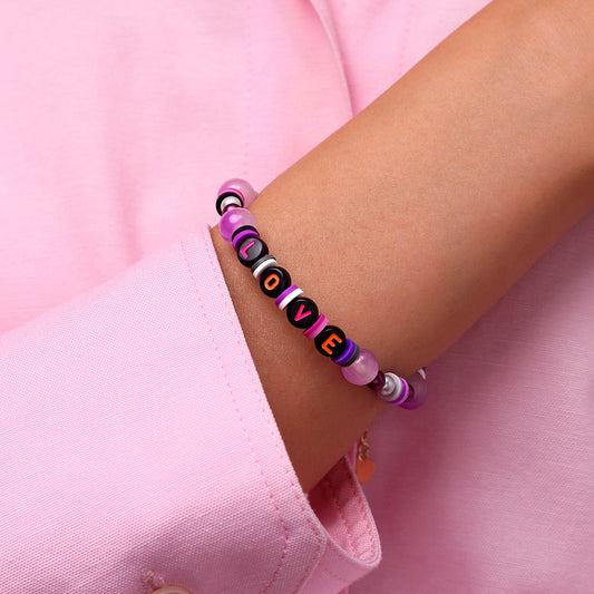 Gnoce Halloween Letter DIY Purple Bead & Box with Two Bracelets_6