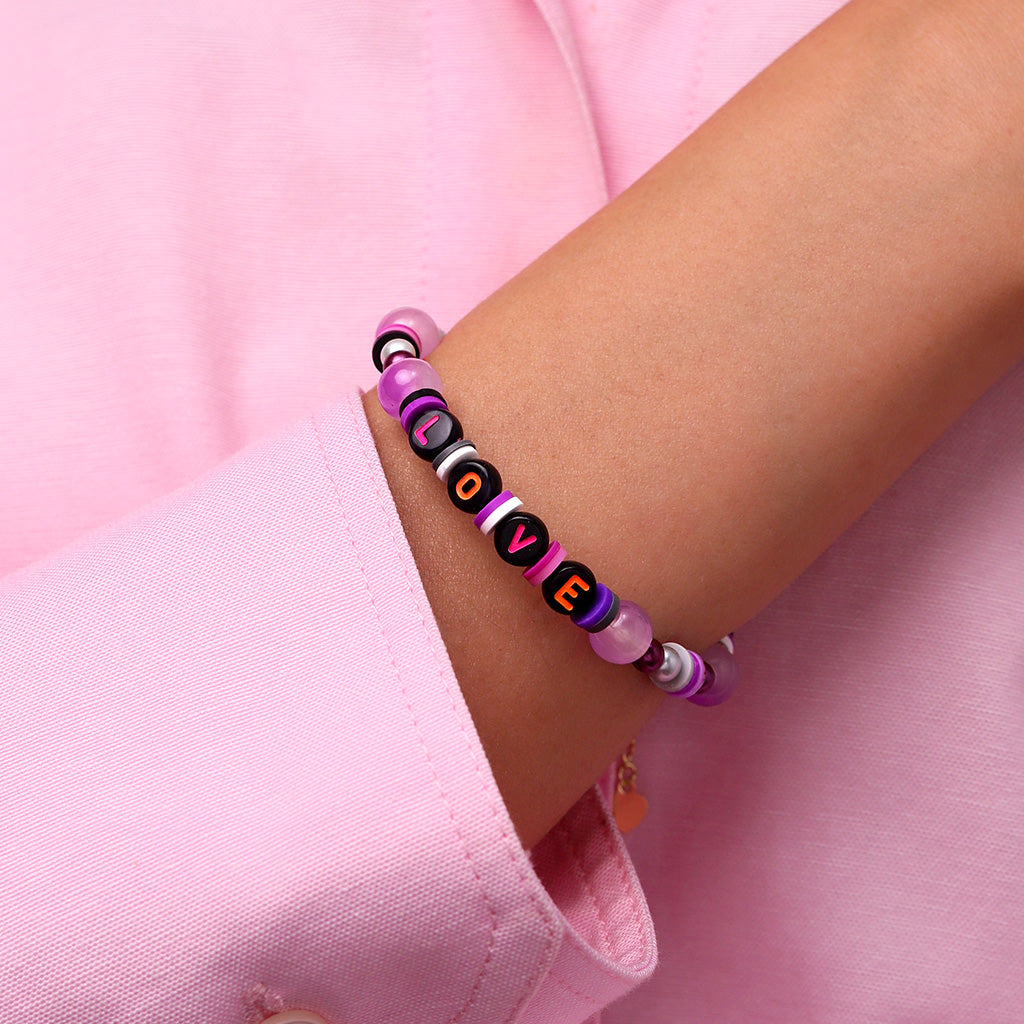 Gnoce Halloween Letter DIY Purple Bead & Box with Two Bracelets_6