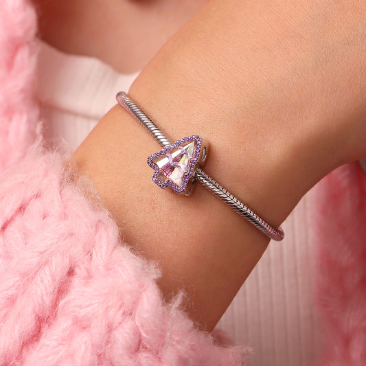 Gnoce Pink Purple Christmas Tree Charm_5