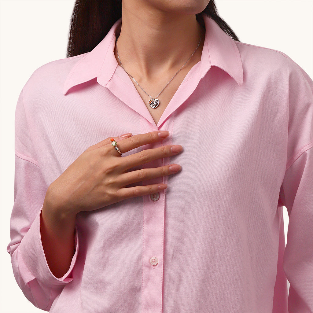 Gnoce Shrek & Fiona Heart Necklace_5