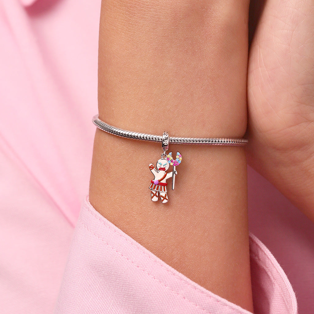 Gnoce Rebel Gingerbread Man Pendant Dangle Charm_7