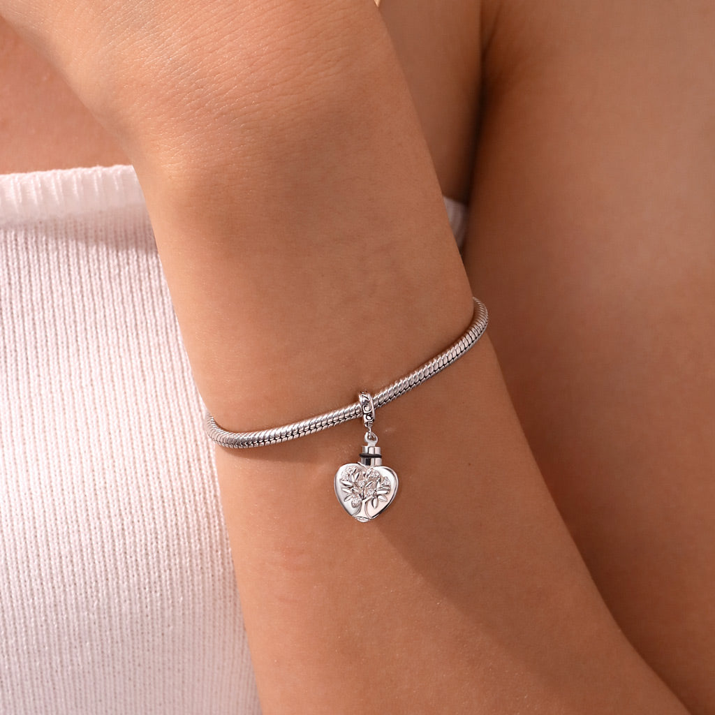 Gnoce Engravable Tree of Life Memorial Urn Ashes Pendant Dangle Charm_7