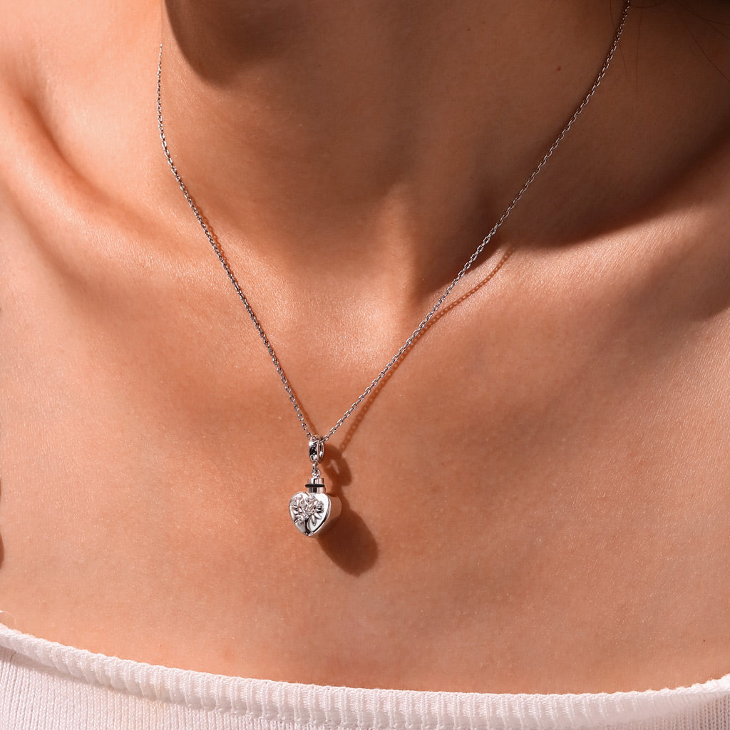 Gnoce Engravable Tree of Life Memorial Urn Ashes Pendant Dangle Charm_6