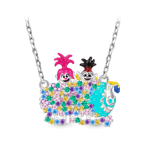 Gnoce Trolls Queen Poppy & Queen Barb Necklace_1