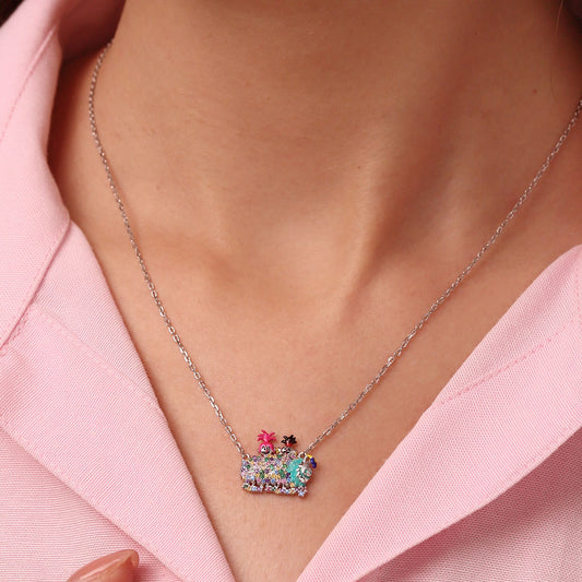 Gnoce Trolls Queen Poppy & Queen Barb Necklace_6