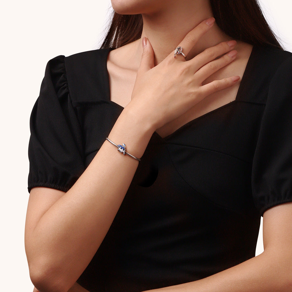 Gnoce Parent-child Polar Bear Engravable Charm_4