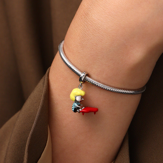 Gnoce Peanuts Schroeder Piano Pendant Dangle Charm_7