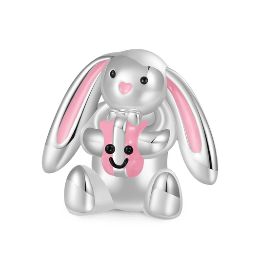 Gnoce Long-eared Rabbit Holding Gift Charm_1