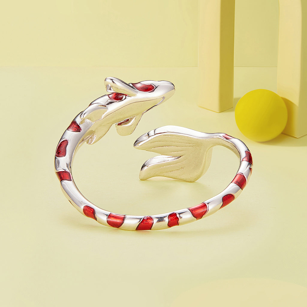 Gnoce Adjustable Good Luck Koi Fish Fortune Ring_3