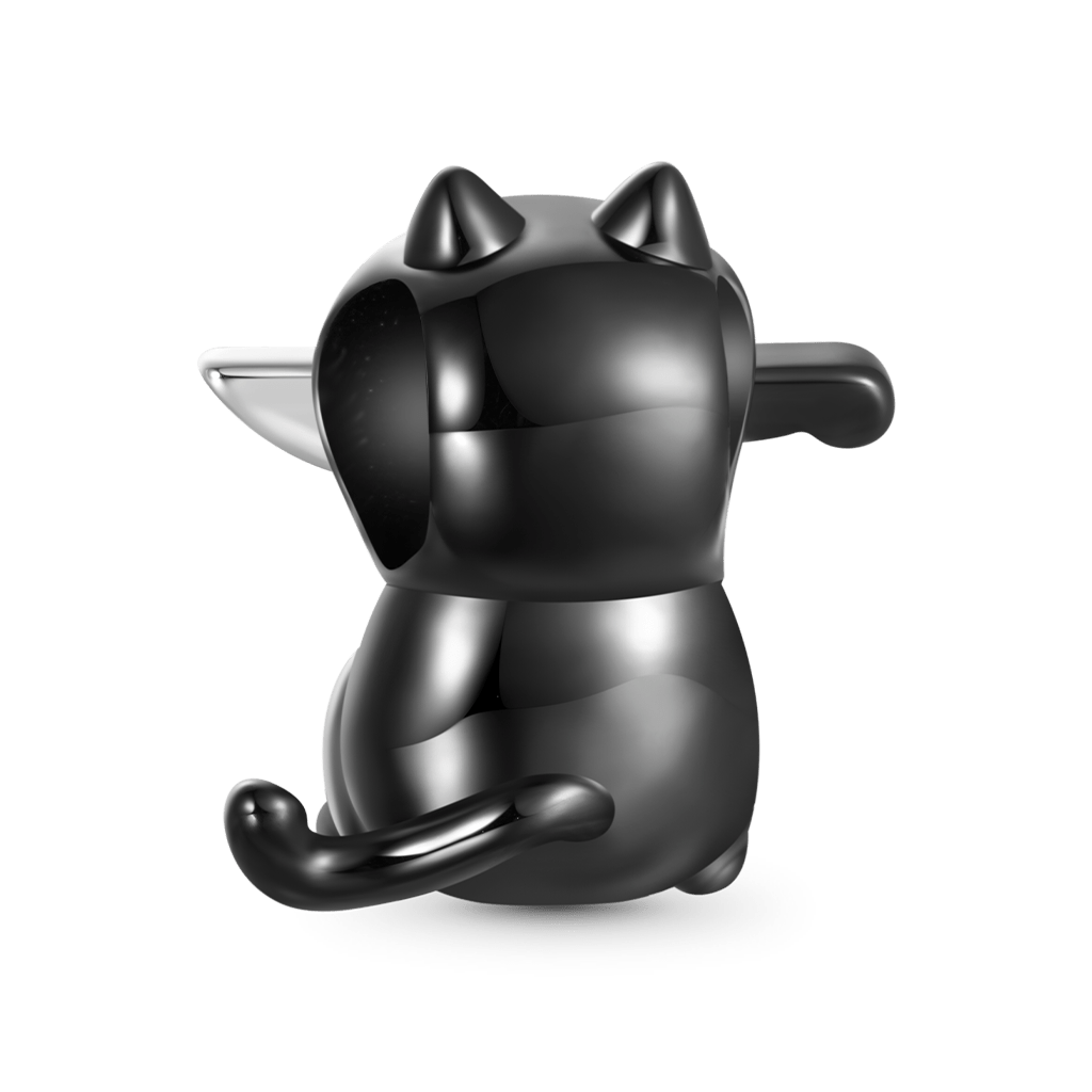 Gnoce Black Cat Engravable Knife Pendant Dangle Charm_3