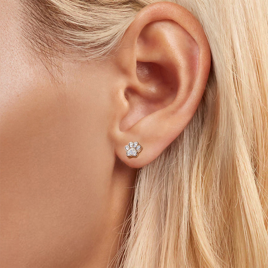 Gnoce Cute Pet Imprint Stud Earrings_4