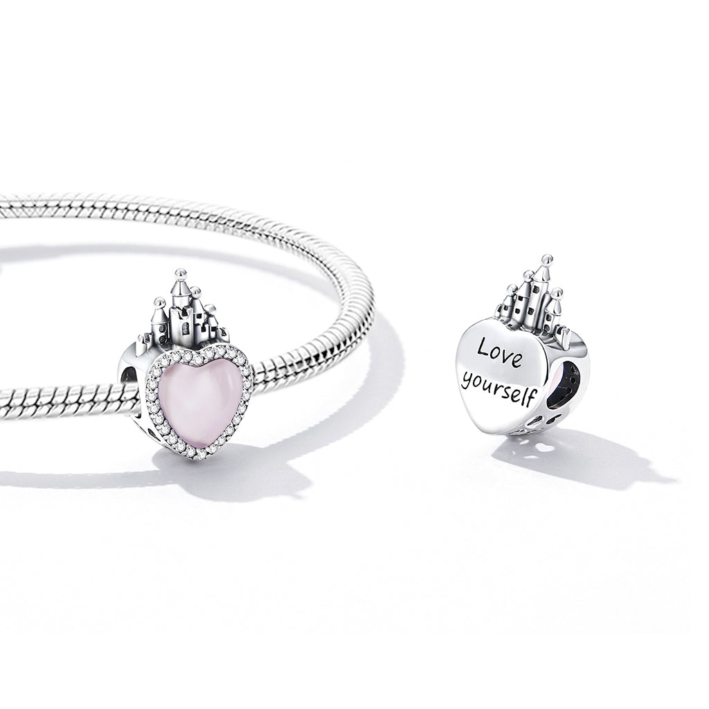 Gnoce Pink Love Castle Charm_2