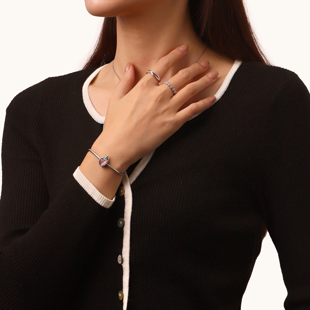 Gnoce Pink Love Castle Charm_3