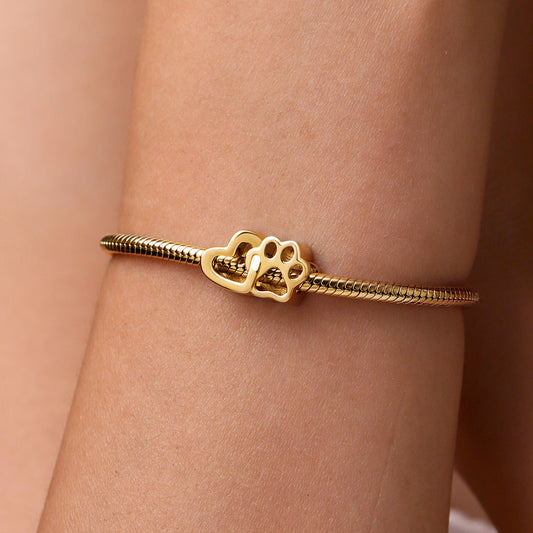 Gnoce 18k Gold Plated Love Pet Engravable Charm_5