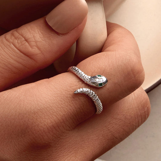 Gnoce Vintage Spirit Snake Open Ring_5