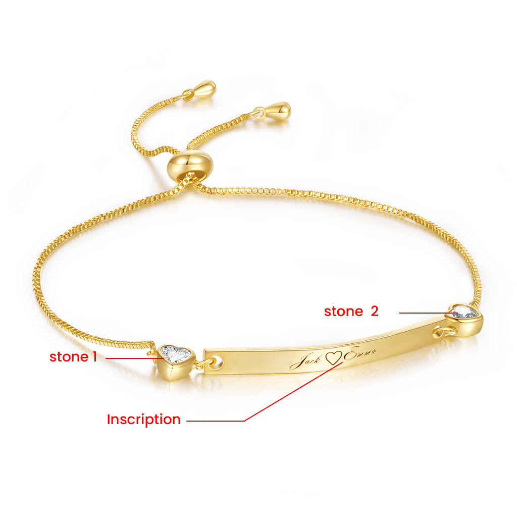 Gnoce Christmas Gift Engravable Bar Bracelet_2