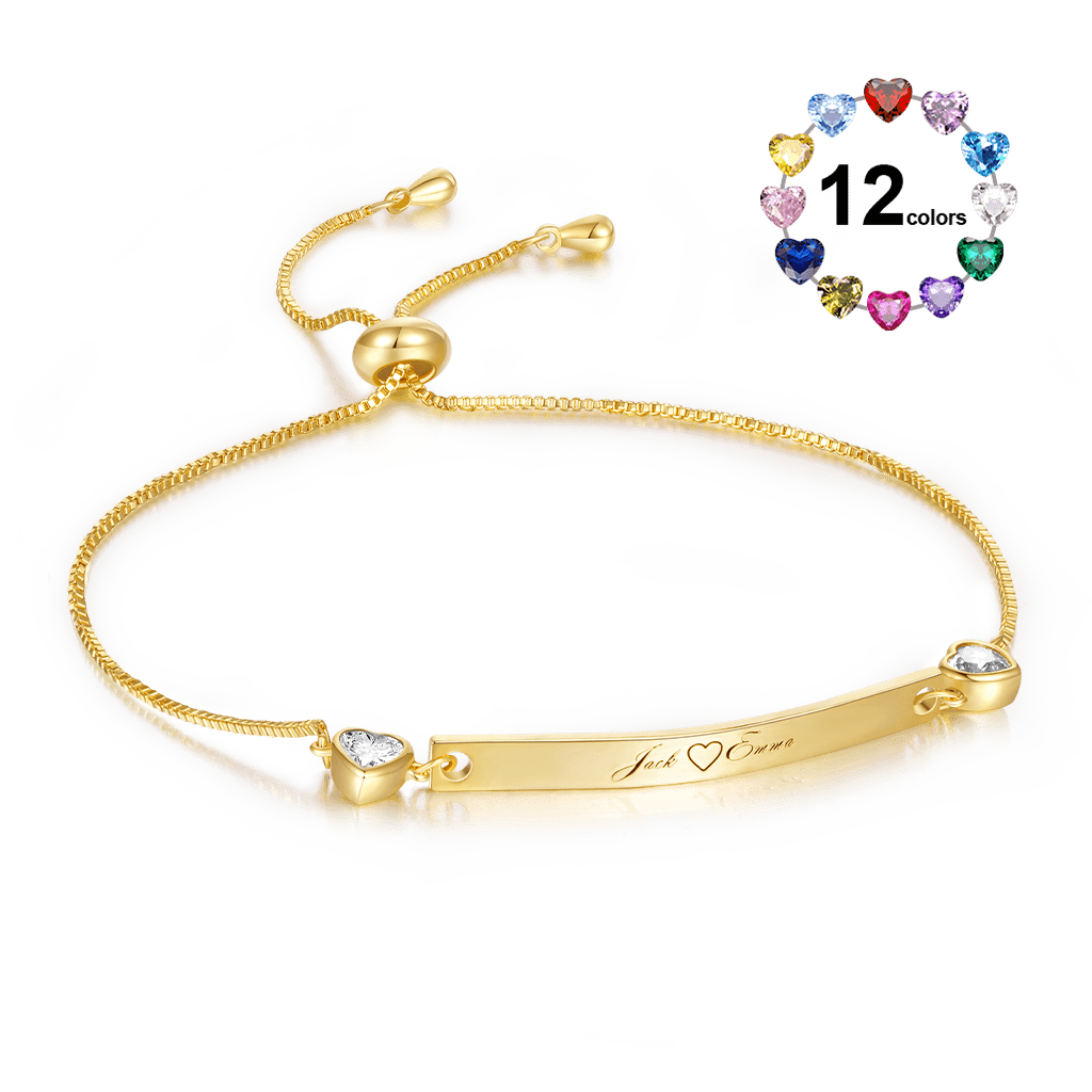 Gnoce Christmas Gift Engravable Bar Bracelet_1