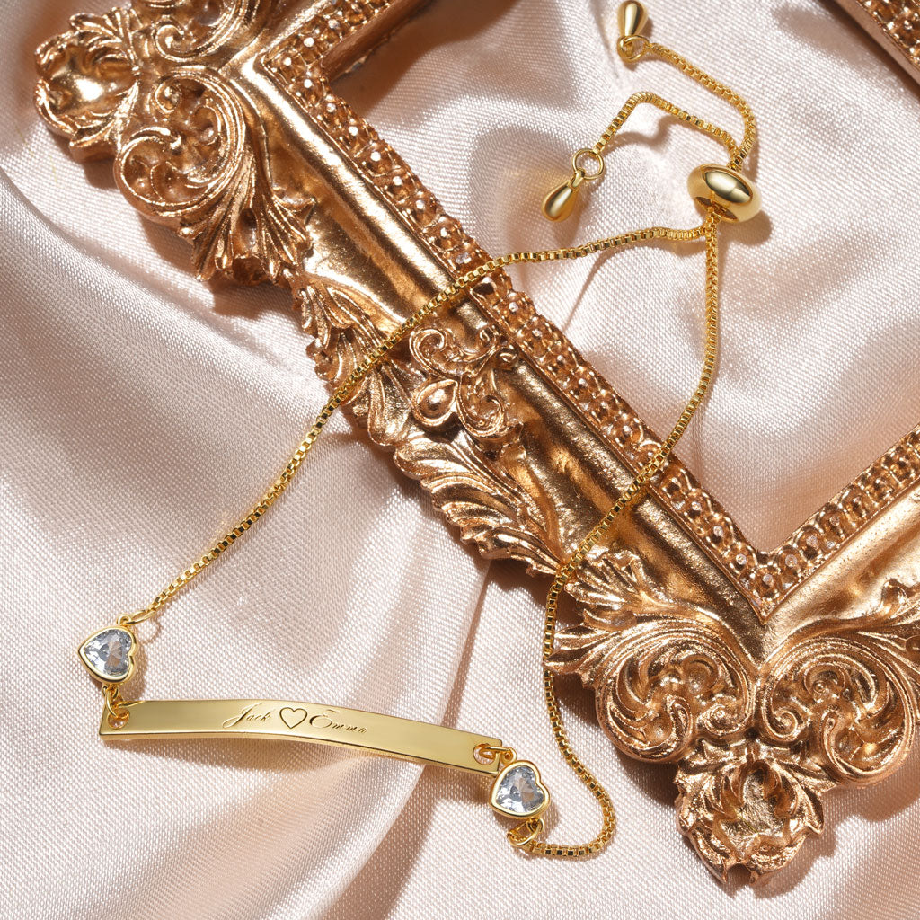 Gnoce Christmas Gift Engravable Bar Bracelet_3