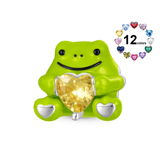Gnoce Fun Rain Frog Embraces Love Charm_1