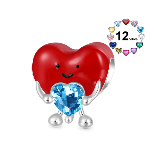 Gnoce Fun Red Heart Embraces Love Charm_1