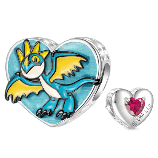 Gnoce Deadly Nadder Heart Birthstone Glow-in-the-Dark Charm_1