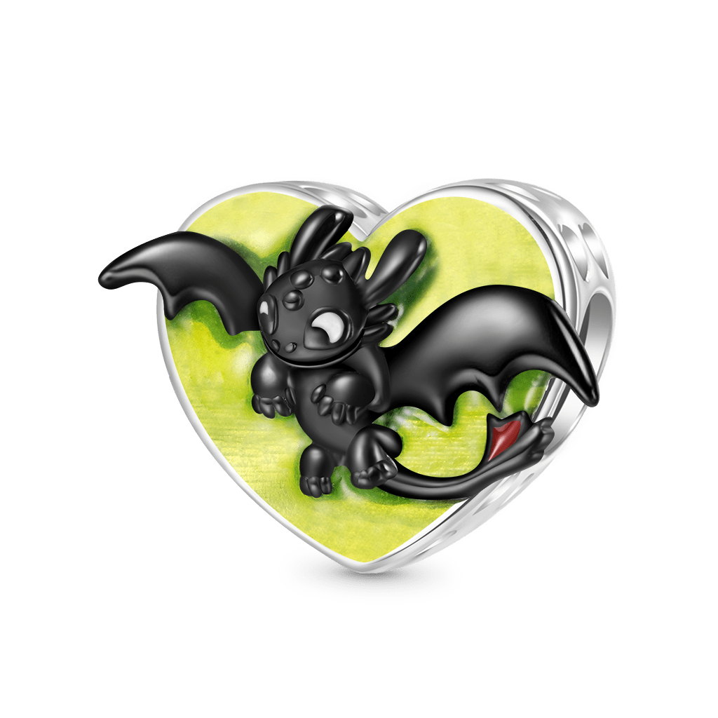 Gnoce Toothless Heart Birthstone Glow-in-the-Dark Charm_2
