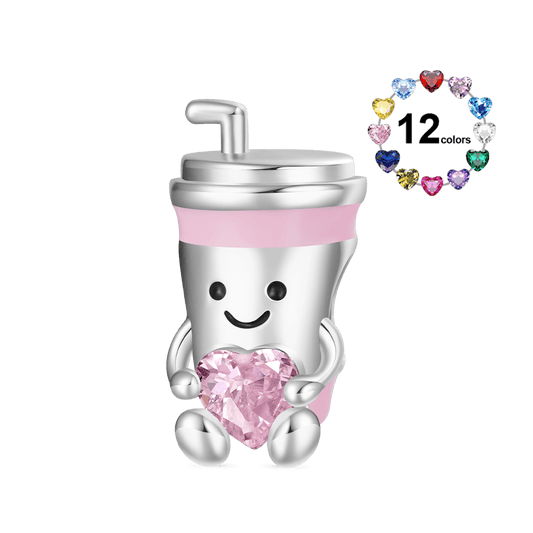 Gnoce Fun Coffee-To-Go Cup Pink Embraces Love Charm_1