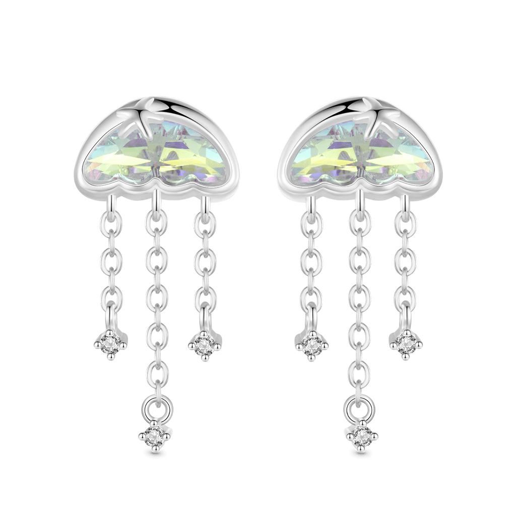 Gnoce Tassel Fantasy Jellyfish Stud Earrings_1