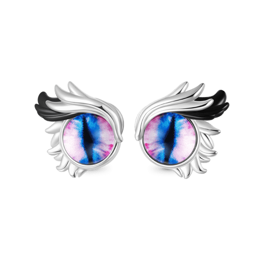 Gnoce Owl Evil Eye Stud Earrings_1