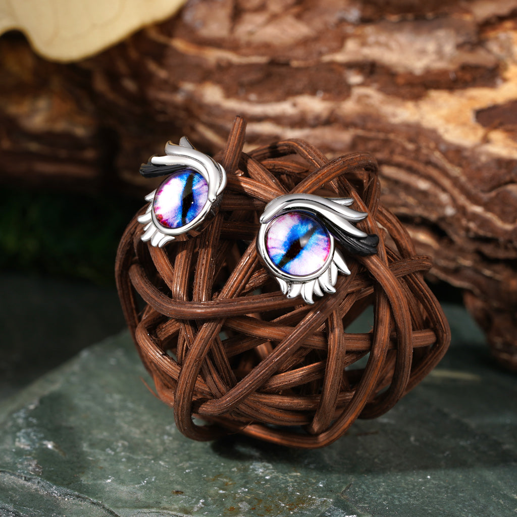 Gnoce Owl Evil Eye Stud Earrings_3