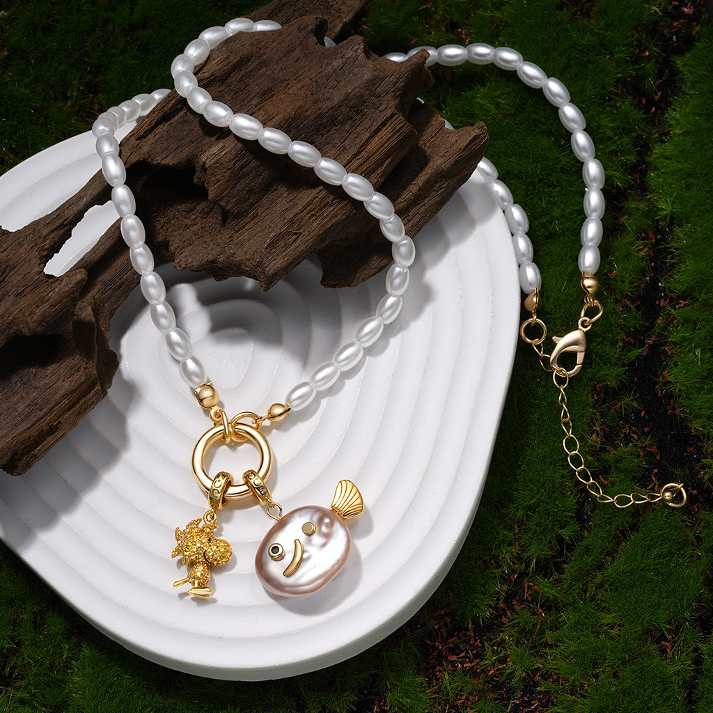 Gnoce Pearl Ocean Clasp Chain Necklace_4