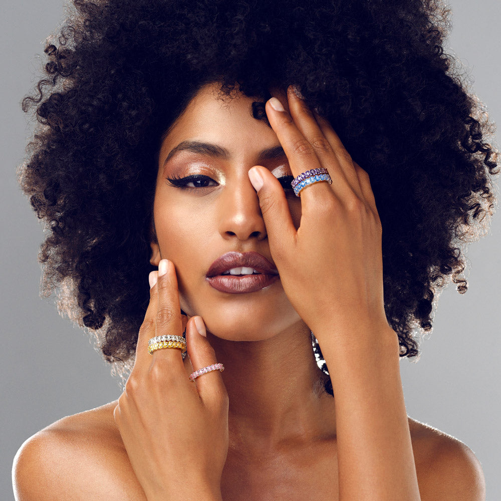 Aquamarine Oval-cut Eternity Band Ring_5