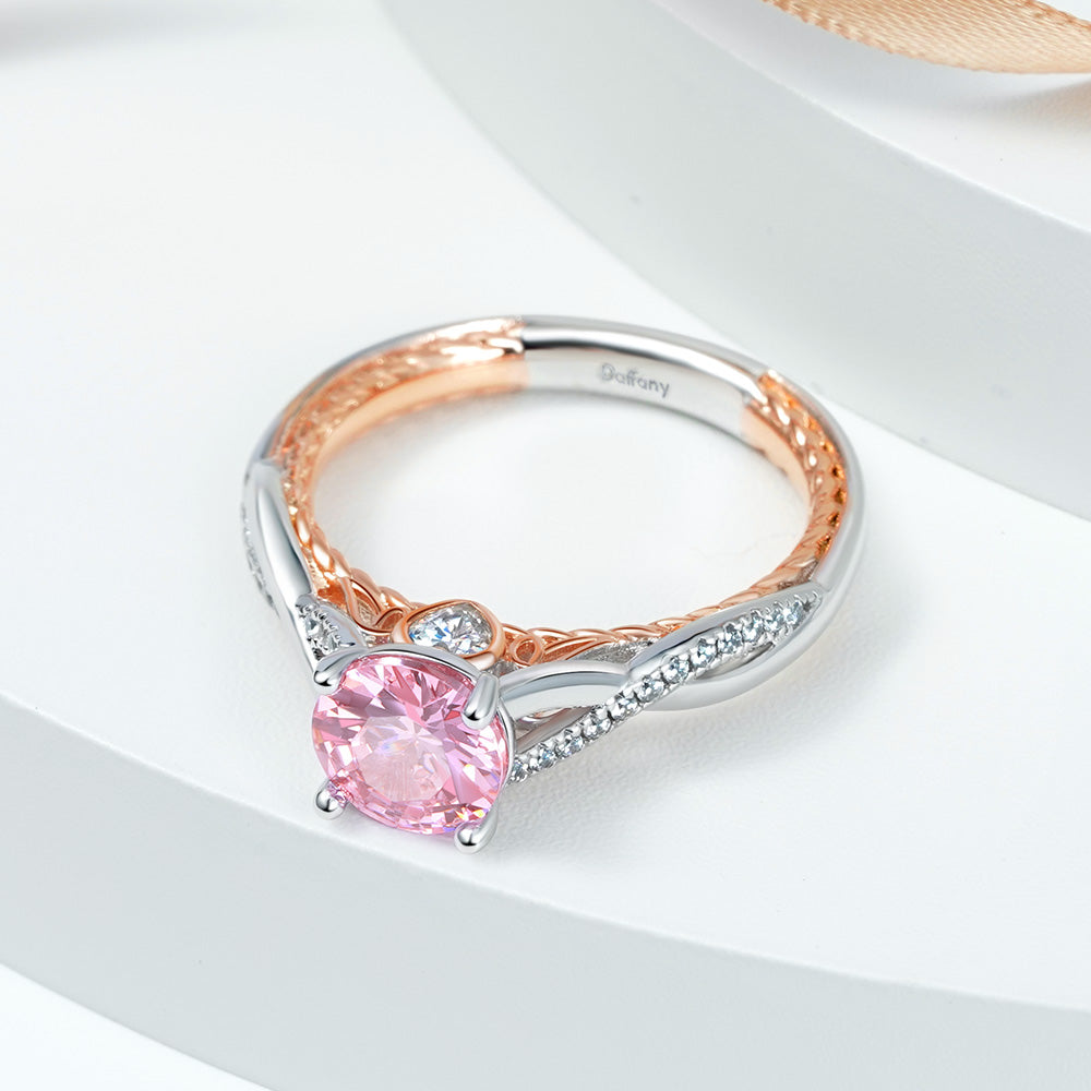 Twisted Infinity Round Cut Cathedral Engagement Ring_5