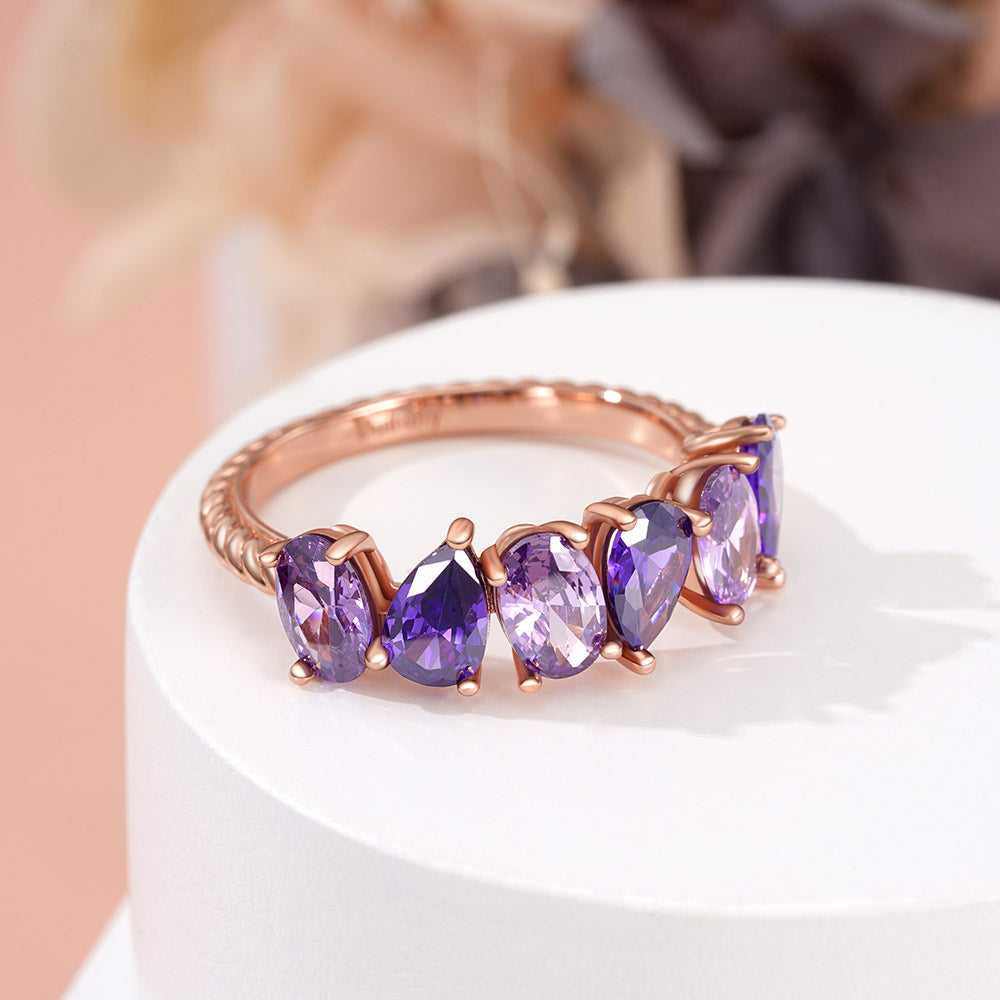 Oval & Pear Channel Wedding Ring_5