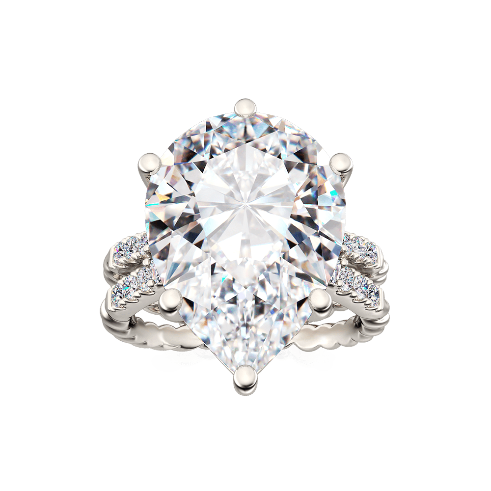 Pear Cut Split Shank Cocktail Ring_1
