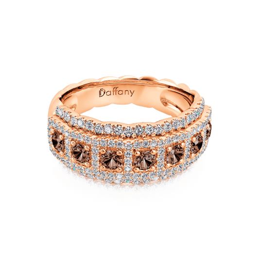 Round Brown Paving Band Ring_1