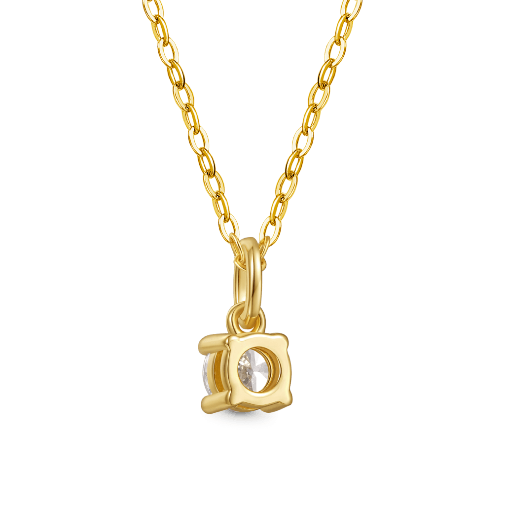 Gnoce Solitaire Diamond Pendant Necklace_2