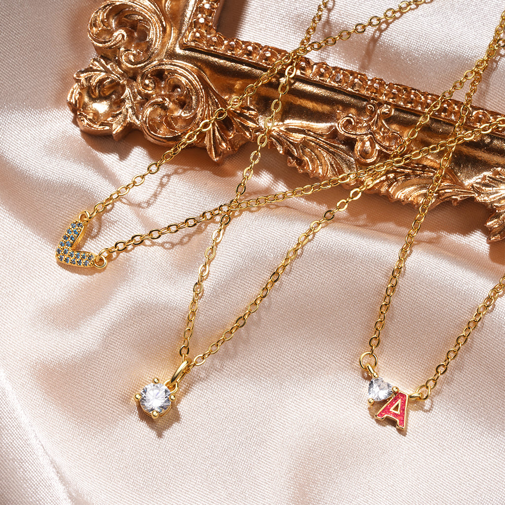 Gnoce Solitaire Diamond Pendant Necklace_4