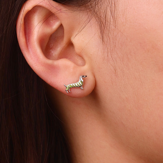 Gnoce Halloween Glow-in-the-Dark Dachshund Stud Earrings_6