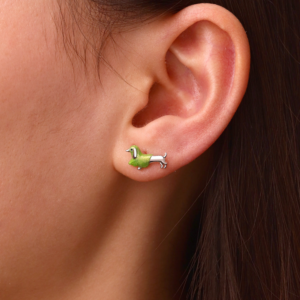 Gnoce Halloween Glow-in-the-Dark Dachshund Stud Earrings_5