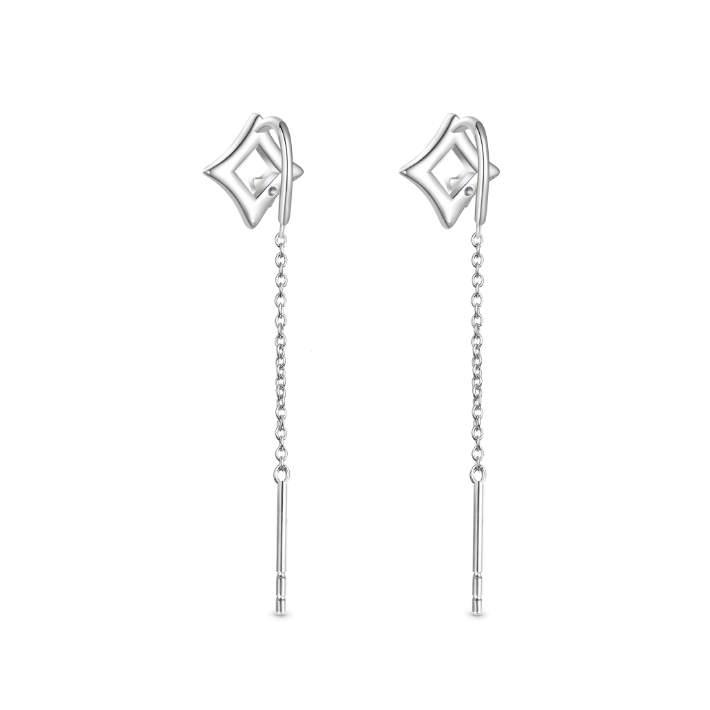 Gnoce Star Birthstone Ear Threaders Earrings_3