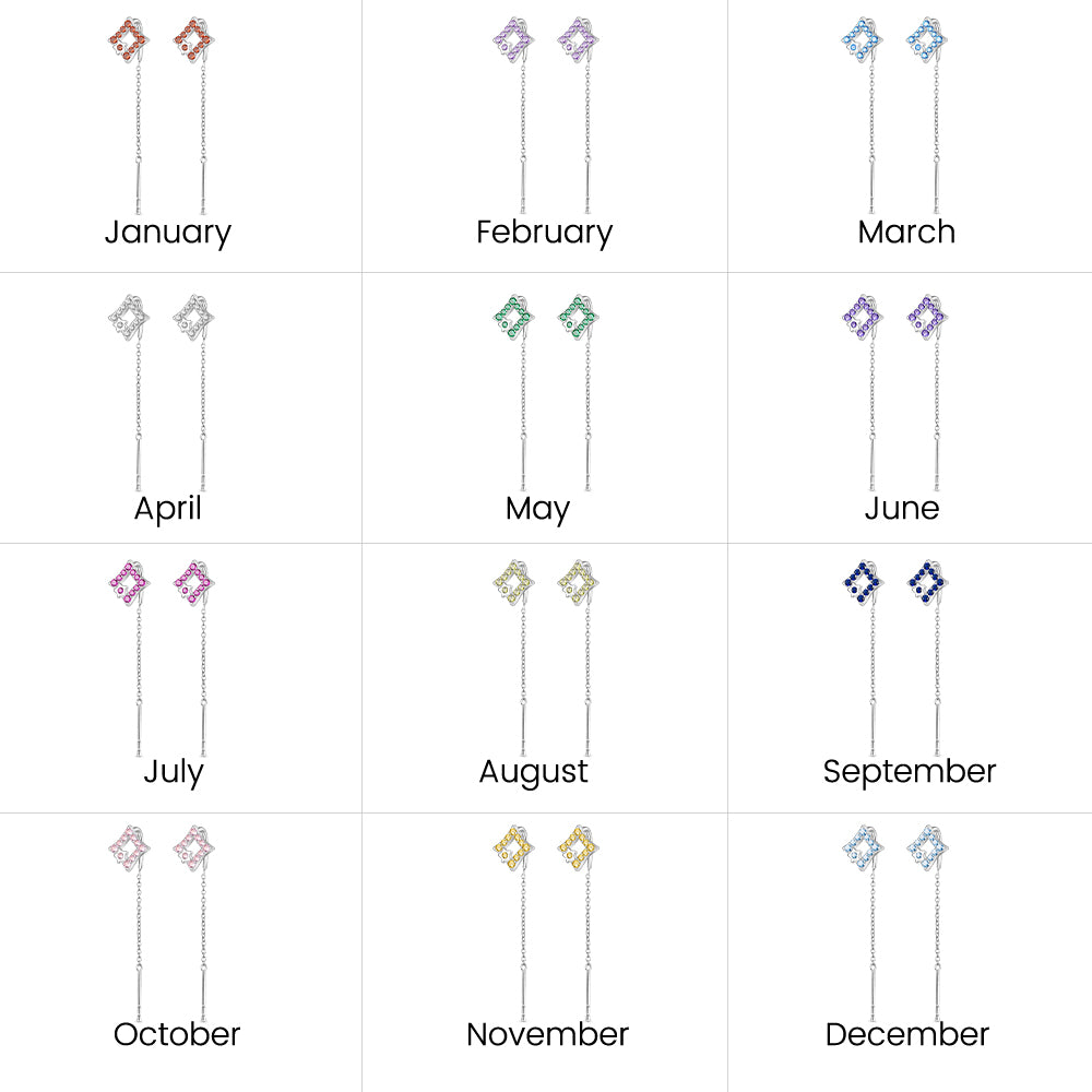 Gnoce Star Birthstone Ear Threaders Earrings_4